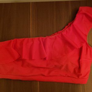 Old Navy Single Ruffle One Shoulder Swim Top